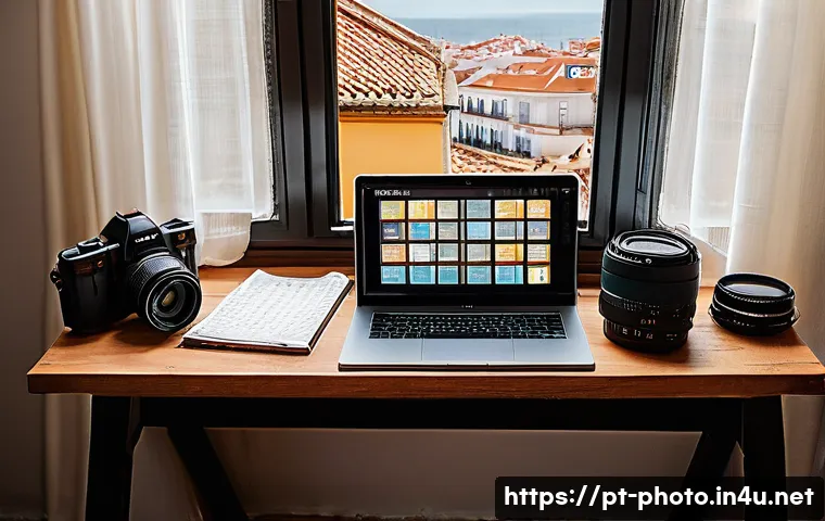 사진 자격증 관련 도서 추천 - A cozy home study scene featuring a Portuguese-speaking photographer preparing for a certification e...
